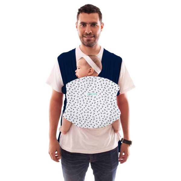 Maternelle - Fular Ergonómico Regulable - Anclas Azules