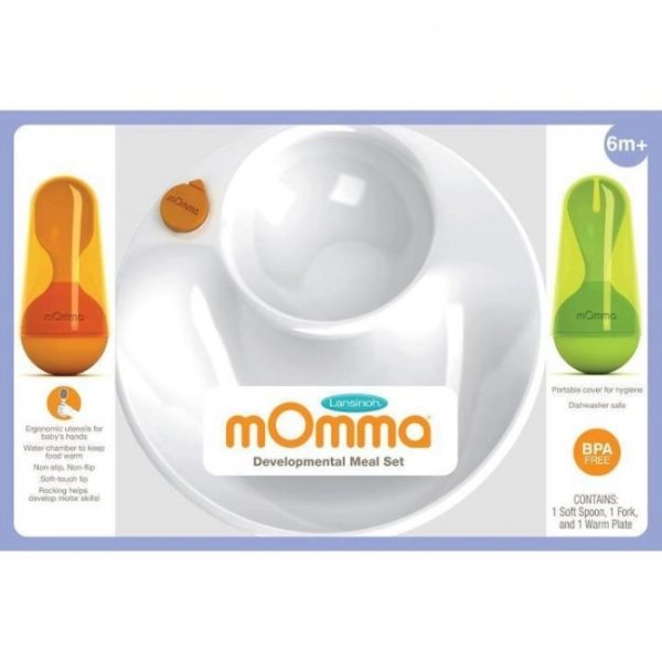 Momma - Set Térmico Plato y Cubiertos para Bebés Verde - Imagen 3