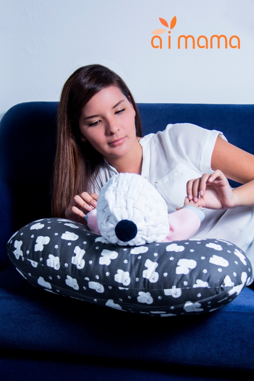 ALMOHADA DE LACTANCIA 5 EN 1 MATERNELLE CON DISEÑO CELESTE BUHO