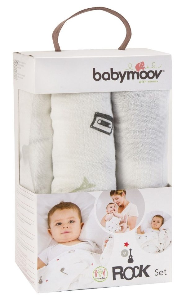 Babymoov - Mantas de Muselina x3 Modelo Rock - Imagen 2