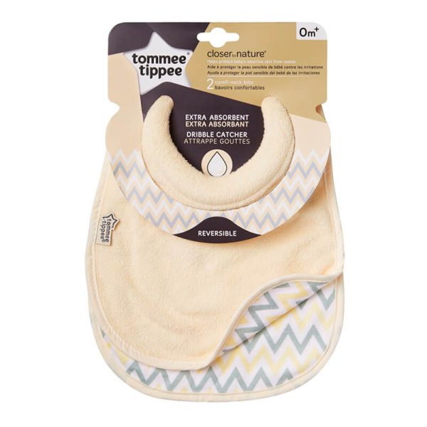 Tommee Tippee - Baberos Confortable Amarillo Neutro X2 Unidades - Imagen 2