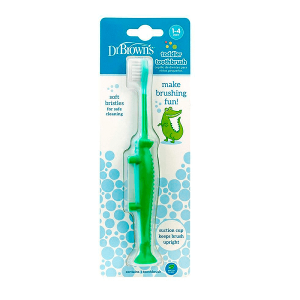 Dr. Brown's - Cepillo de Dientes Cocodrilo Verde 1-4años - Imagen 6