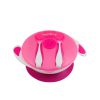 Mumlove - Plato con Cubiertos Rosado