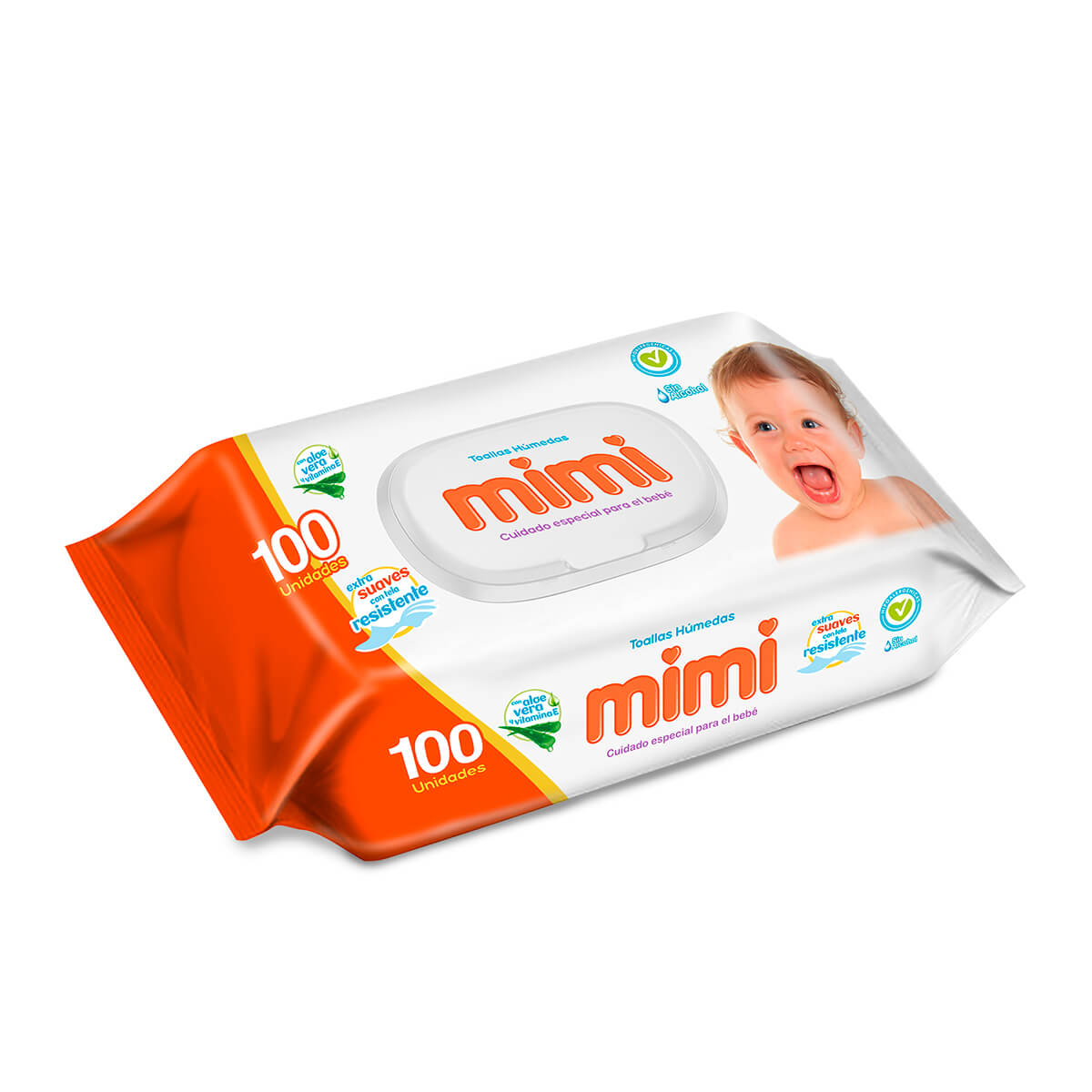 Mimi - Toalla Humeda x 100 uni. con tapa