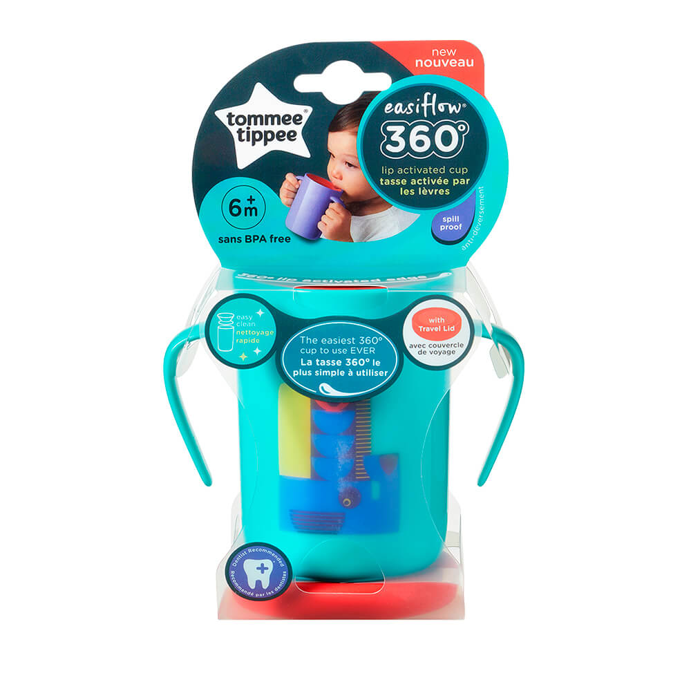 Tommee Tippee - Vaso 360 con Asas Elefante 6m+ 200ml - Productos para bebes | Mamita y Yo