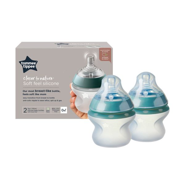 Tommee Tippee - Pack de Biberones de Silicona Closer to Nature 5oz/150ml x2 Und. - Imagen 2