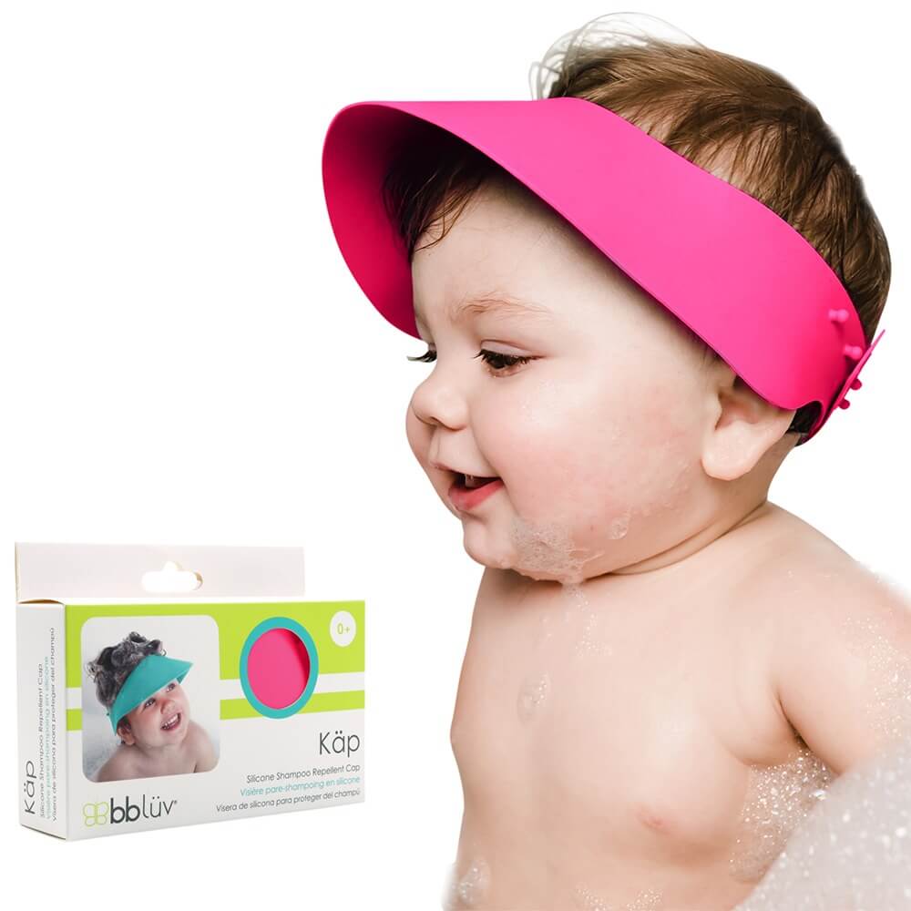 Bbluv - Gorro ajustable protector de shampoo para el baño - Pink